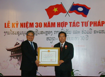 Conmemoran 30 años de cooperación judicial Vietnam- Laos